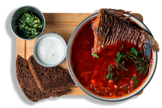 Борщ з карасями