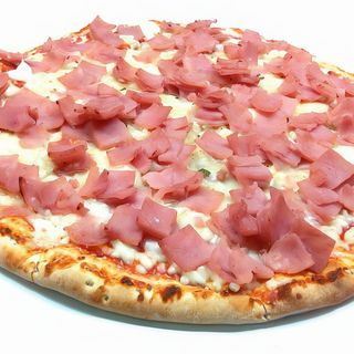 Pizza con jamón