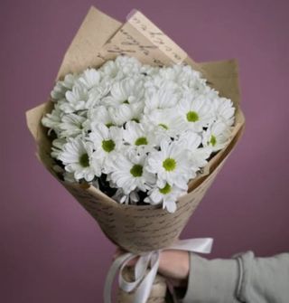 Букет з хризантеми ромашки 5 гілок