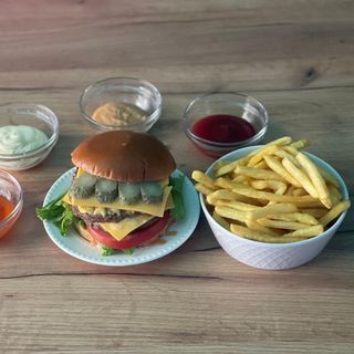 Smash Original Salad Menu Batata fritas com Coca-Cola lata33cl