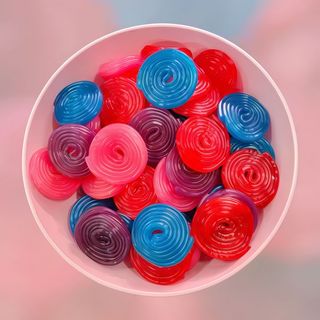 discos multicolor de haribo