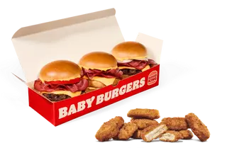 Baby Burgers Cheddar + 9 Nuggets