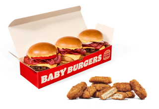 Baby Burgers Cheddar + 9 Nuggets