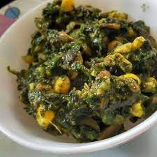 Mushroom Corn Palak Bhurji
