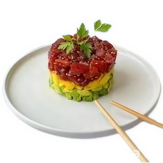 Tartare de esfera de sashimi