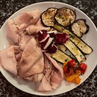 Porchetta con verdure grigliate