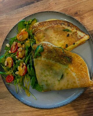 Zestaw naleśniki ze szpinakiem + zupa krem z dyni