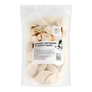 Вареники з картоплею та соленим сиром заморожені (750г)