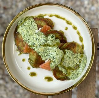 Шпинатні оладки з лососем (340г)