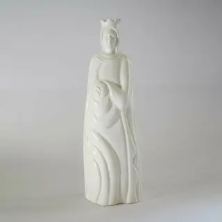 Rainha Santa Isabel Cerâmica  Branca