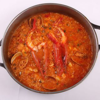 Arroz con carabineros del Sur.