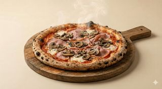 Cotto e funghi