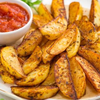 POTATOE WEDGES (Served with sweetened kachumbari)