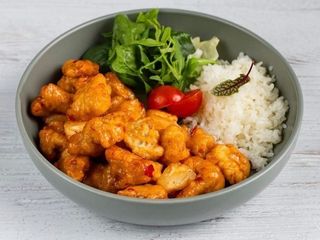 Курка в гостро-солодкому соусі з рисом (370g)