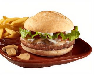 Hambúrguer Cogumelos no Pão