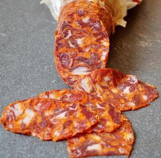 Carnati chorizo Bellota 100% Spania 600 gr- pret raportat la 100 gr