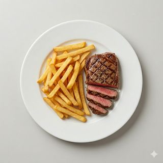 Patatas Fritas Con Bistec