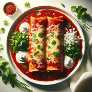 Enchiladas z dwóch tortilli