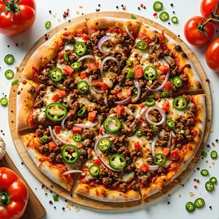 Fresh Mexican Beef Pizza