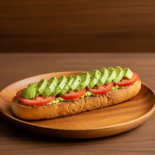 Tostada con tomate y aguacate