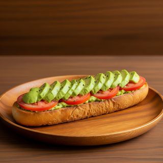 Tostada con tomate y aguacate