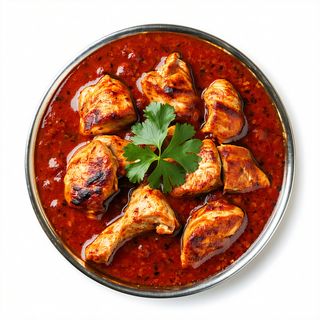 43. Chicken Vindaloo Chicken Cooked In Special Hot Sauce