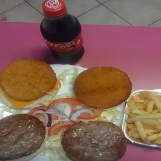 Menu combo family Burgers