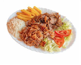 Plato Kebab Con Acompañamientos