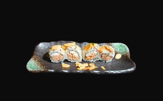 076. Uramaki salmonyaki mandorle