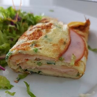 Omelette au Dinde Fumé