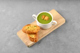 Bowl of Creamy Spinach & Sweet Potato Soup