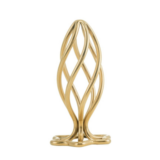 Анальна Пробка Lockink Sevanda Hollow Spiral Golden Metal Anal Plug S 04483