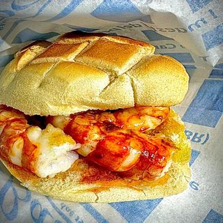 Panino con gamberoni alla brace