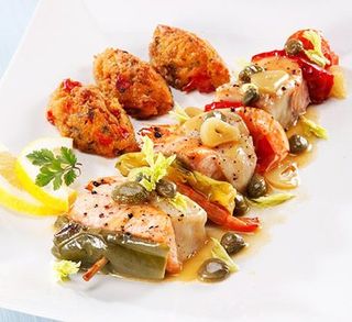 Espetada de Peixe com Gambas