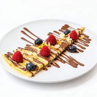 Crêpe fruits rouges caramel ou chocolat