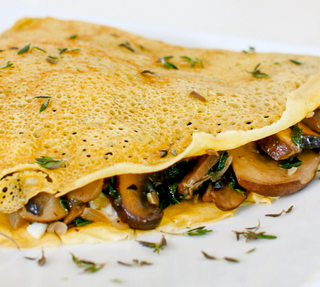 Crepe de champiñones