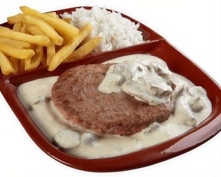 Bitoque Hambúrguer com Molho Cogumelos