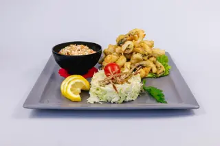 Sea bass tempura