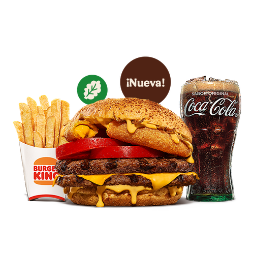 Menú Doble Cheddar Wave Vegetal Grande