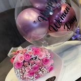 Flower and customised ballons
