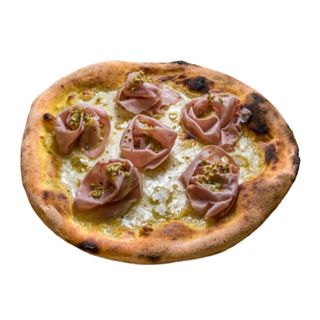 Pizza Mortadella Con Burrata E Pistacchio 30 Cm.