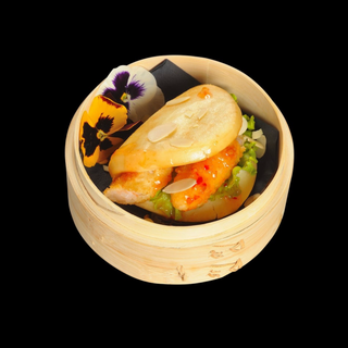 Baoburger con gamberi croccante panko