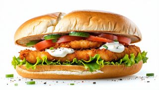 Snitel de pui chifla