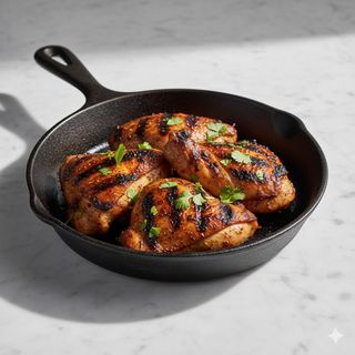 Pollo Sobre Bandeja Quemada