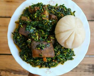 Vegetable Soup et Poundo yam