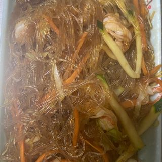 36 Spaghetti di soia con gamberi