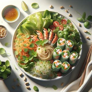 Sałatka z sajgonakmi krabowymi