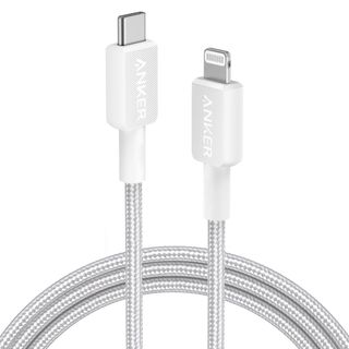 Anker 322 USB-C to Lightning Cable (6ft Braided) White