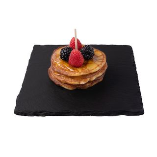 Pancakes con confettura di frutta a scelta o sciroppo d'acero
