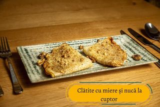 Clătite cu miere și nucă la cuptor